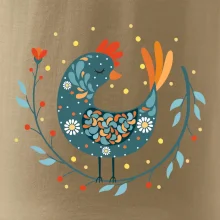 Folklór - sliepky s margarétkami