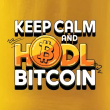 3D nápis Keep Calm and HODL Bitcoin