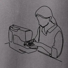 Krajčírka a šijací stroj jedným ťahom