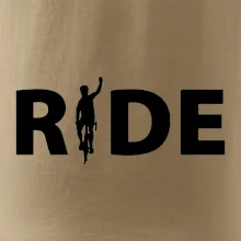 Ride - nápis s cyklistom Ride - nápis s cyklistom