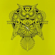 Steampunk sova čiernobiela Steampunk sova čiernobiela