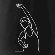 Preťahujúca sa žena jedným ťahom