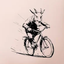 Drsný cap na bicykli