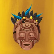 Mayová maska hnedá