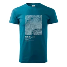 Smrk - vrstevnice v obdĺžniku