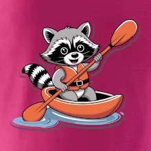 Mýval v kajaku kreslený