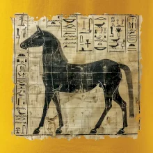 Egyptské hieroglyfy kôň