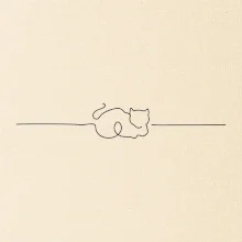 Mačka linka kreslená