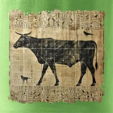 Egyptské hieroglyfy krava