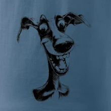 Čiernobiela karikatúra chrt