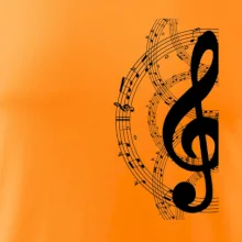 Husľový kľúč a noty