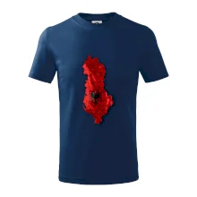 Mapa Albánsko reliéf hôr