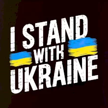 I stand with ukraine tlačiaci nápis