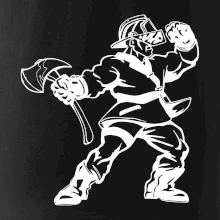 Hasič stojaci - nápis hasiči - Veľký nápis na chrbte Hasič stojaci - nápis hasiči - Veľký nápis na chrbte