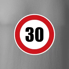 Dopravná značka - obmedzenie rýchlosti 30