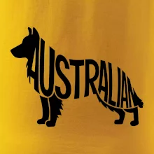 Austrálsky Ovčiak - nápis v tele Austrálsky Ovčiak - nápis v tele