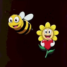 Parové tričko - Včela a kvetina