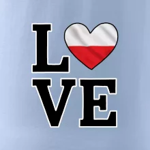 Love Poľská vlajka Love Poľská vlajka