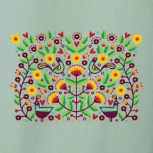 Folklór - farebne kvetiny obdĺžnik