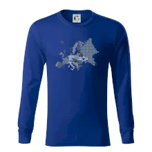 Mapa Európy - srdce v Ukrajine