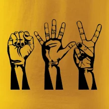 Kameň nožnice papier čierne