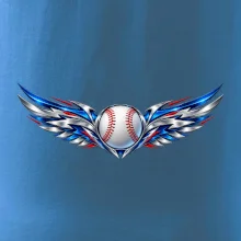 Baseballový míček s kovovými křídly