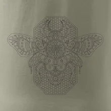 Steampunk včela čiernobiela