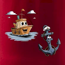 Parové tričko - Loď a kotva