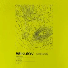 Mikulov - vrstevnice v obdĺžniku