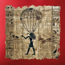 Egyptské hieroglyfy parašutista