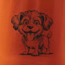 Lagotto romagnolo karikatúra vypláznutý jazyk