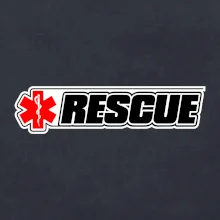 Záchranár rescue kríž červený