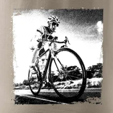 Cyklista čiernobiela cesta Cyklista čiernobiela cesta