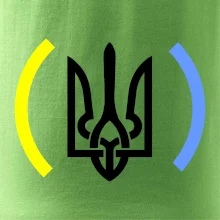 Ukrajina trojzubec s farbami