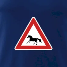 Dopravná značka - Pozor kôň bežiaci