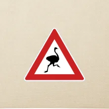 Dopravná značka - Pozor pštros