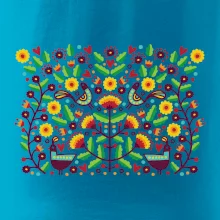 Folklór - farebne kvetiny obdĺžnik