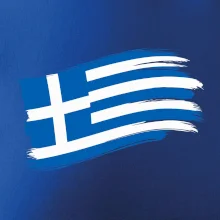 Grécko vlajka - štetkou