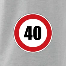 Dopravná značka - obmedzenie rýchlosti 40 Dopravná značka - obmedzenie rýchlosti 40
