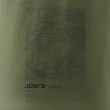 Jizera - vrstevnice v obdĺžniku