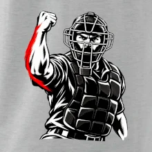 Baseballový rozhodčí signalizuje strike