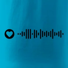 Zamilovaný Spotify kód na prsníku
