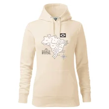 Brazília mapa s názvami regiónov