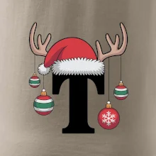 Vianočné rodinné tričká - písmeno a čiapka