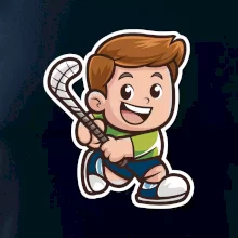 Ikona pozemný hokej chlapec