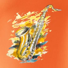 Saxofón maľovaný