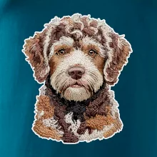 Lagotto romagnolo vyšívaná hlava na prsníku
