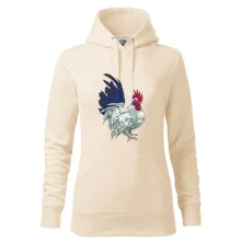 Kohút kreslený biely