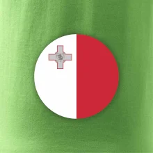 Vlajka Malta okrúhla veľká