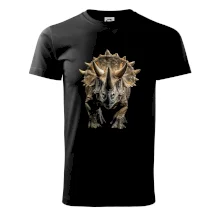 Triceratops spredu čierna fotka Triceratops spredu čierna fotka